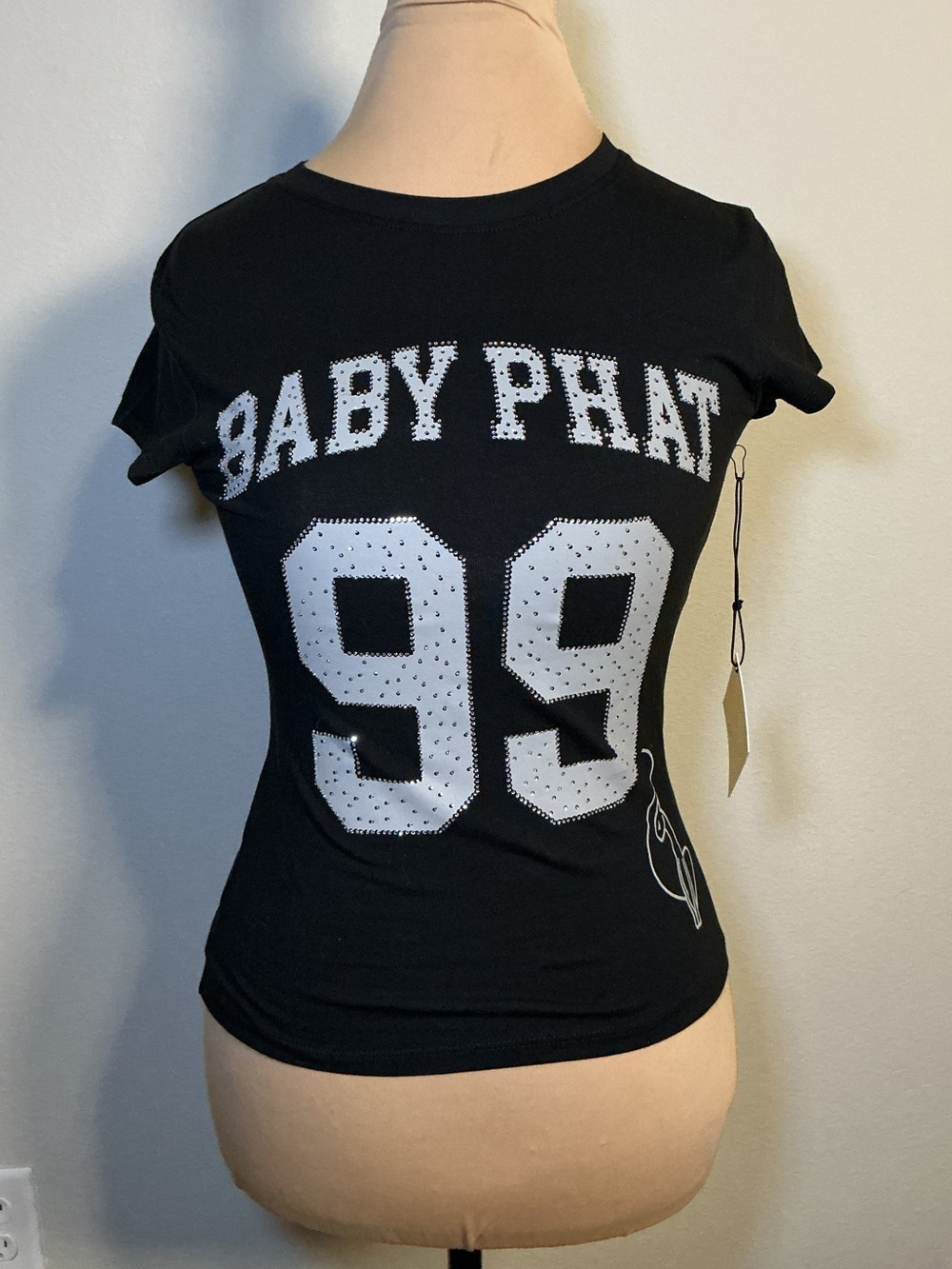 Baby Phat Girls' Black '99' Logo Tee